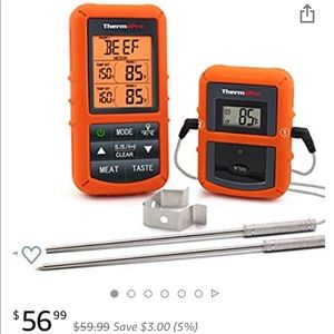 Remote food thermometer wireless